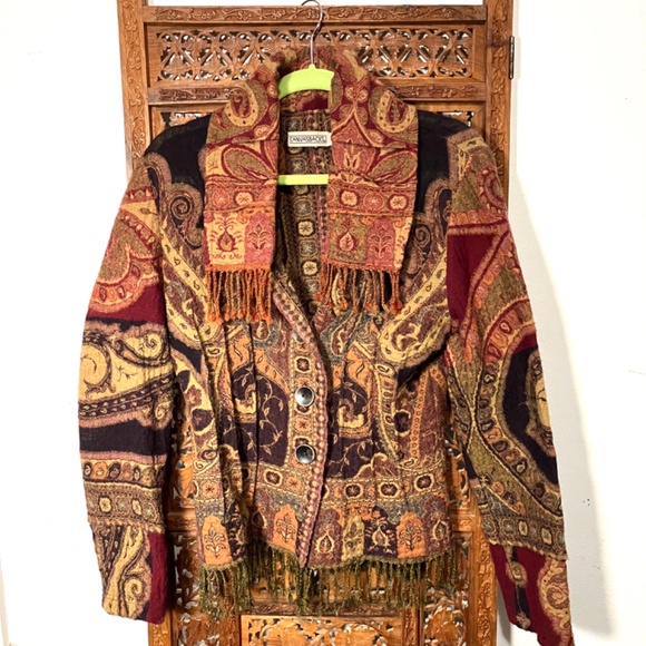 Vintage Canvasbacks Tapestry Blazer Jacket- Size 6 - Picture 8 of 8